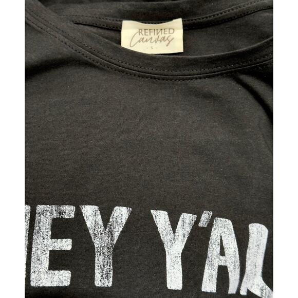NWT: Refined Canvas - Women's Long Sleeve, Relaxed, Hey Y'all Graphic Tee (S) - Picture 3 of 4